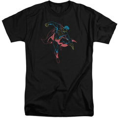 Superman Neon Superman Men's 18/1 Tall Cotton SS T