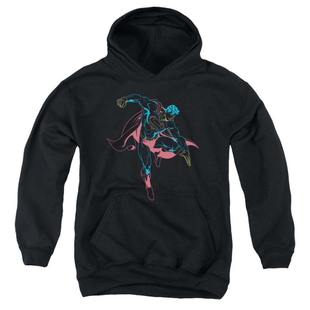 Superman Neon Superman Youth Cotton Poly Pull-Over Hoodie