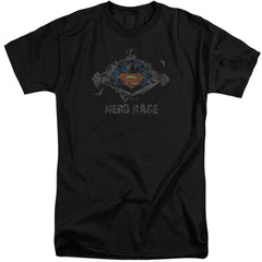 Superman Nerd Rage Men's 18/1 Tall Cotton SS T