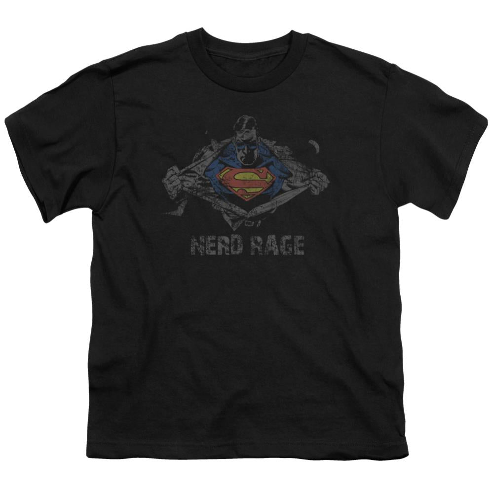 Superman Nerd Rage Youth 18/1 100% Cotton SS T