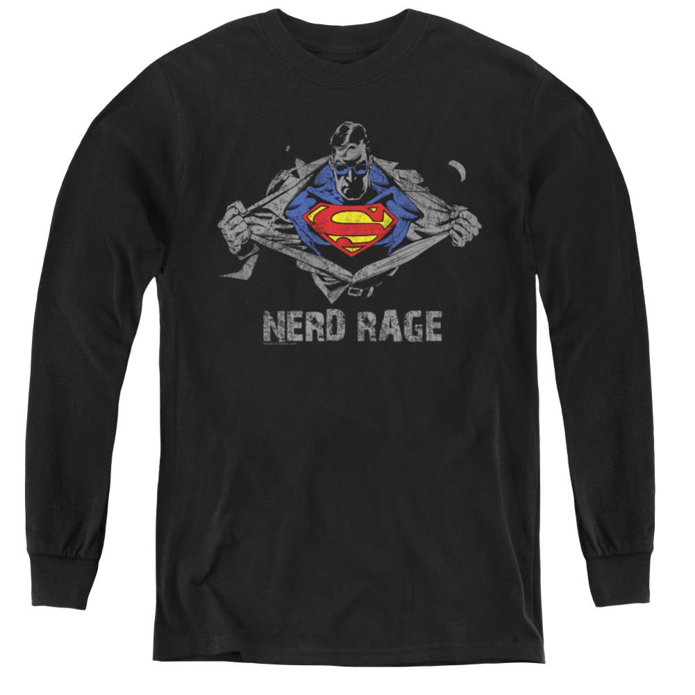 Superman Nerd Rage Youth LS T
