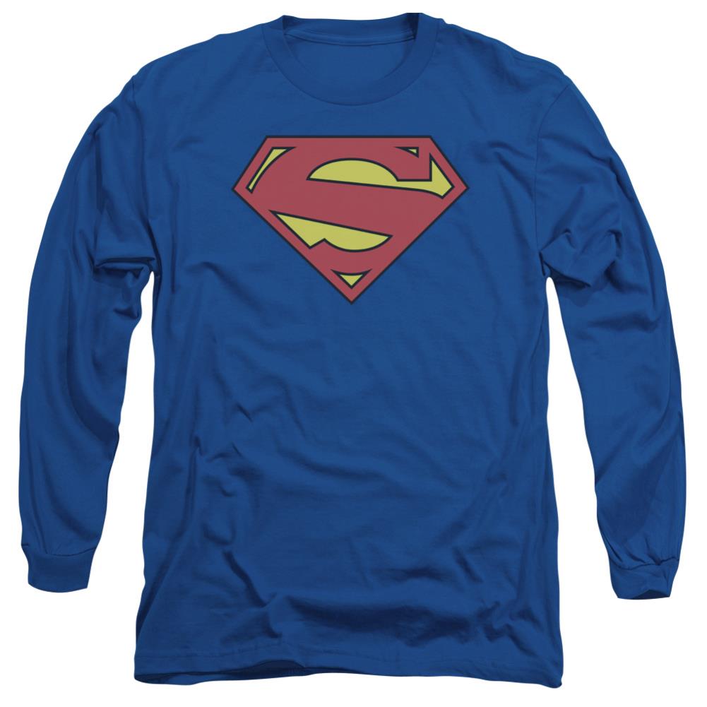 Superman New 52 Shield Men's 18/1 Cotton LS T