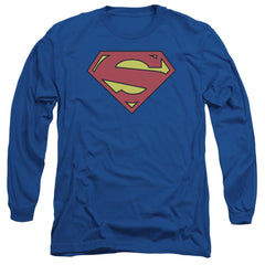 Superman New 52 Shield Men's 18/1 Cotton LS T
