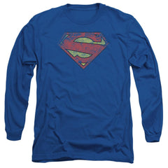 Superman New 52 Shield Men's 18/1 Cotton LS T