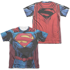Superman New 52 Superman (Front/Back Print) Men's Regular Fit Poly Cotton SS T