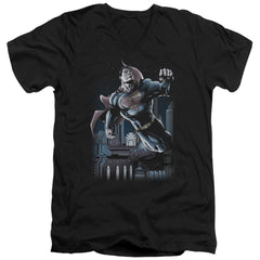 Superman Night Fight Men's 30/1 Cotton Slim V-Neck T