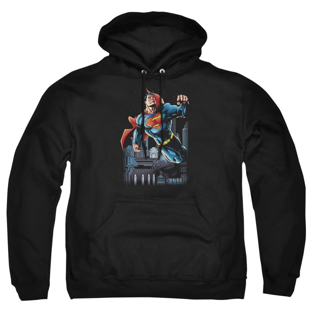 Superman Night Fight Men's Pull-Over 75 25 Poly Hoodie