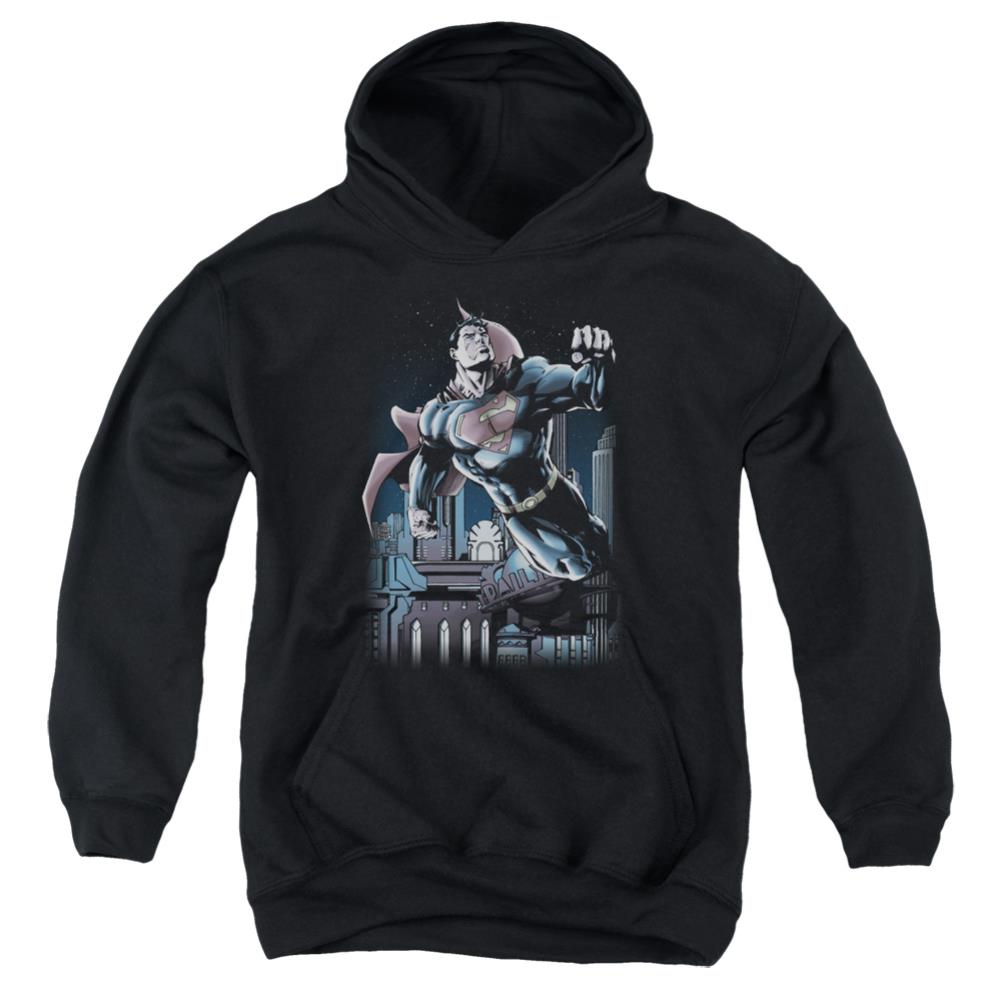 Superman Night Fight Youth Cotton Poly Pull-Over Hoodie