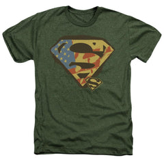 Superman Not Afraid Men's 30/1 Heather 60 40 Poly SS T