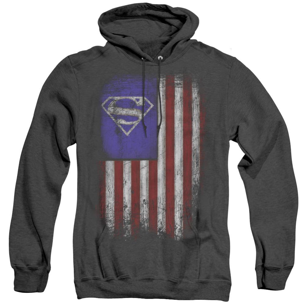 Superman Old Glory Shield Men's Pull-Over Hoodie
