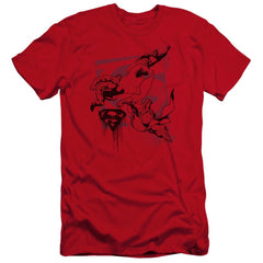 Superman Omnipresent Men's Ultra-Soft 30/1 Cotton Slim SS T