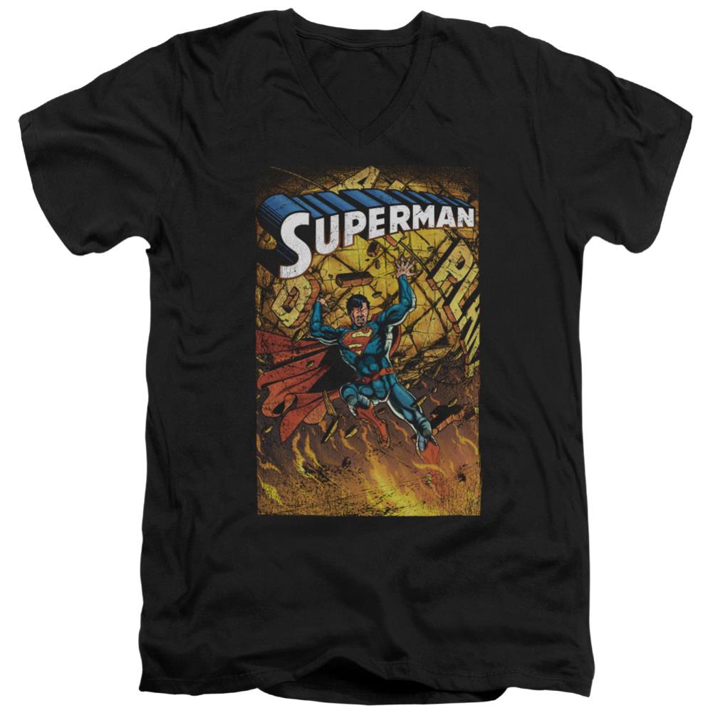 Superman One Men's 30/1 Cotton Slim V-Neck T