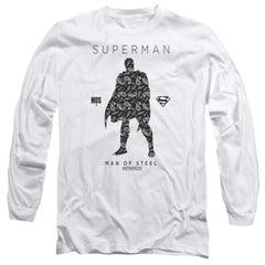 Superman Paisley Sihouette Men's 18/1 Cotton LS T