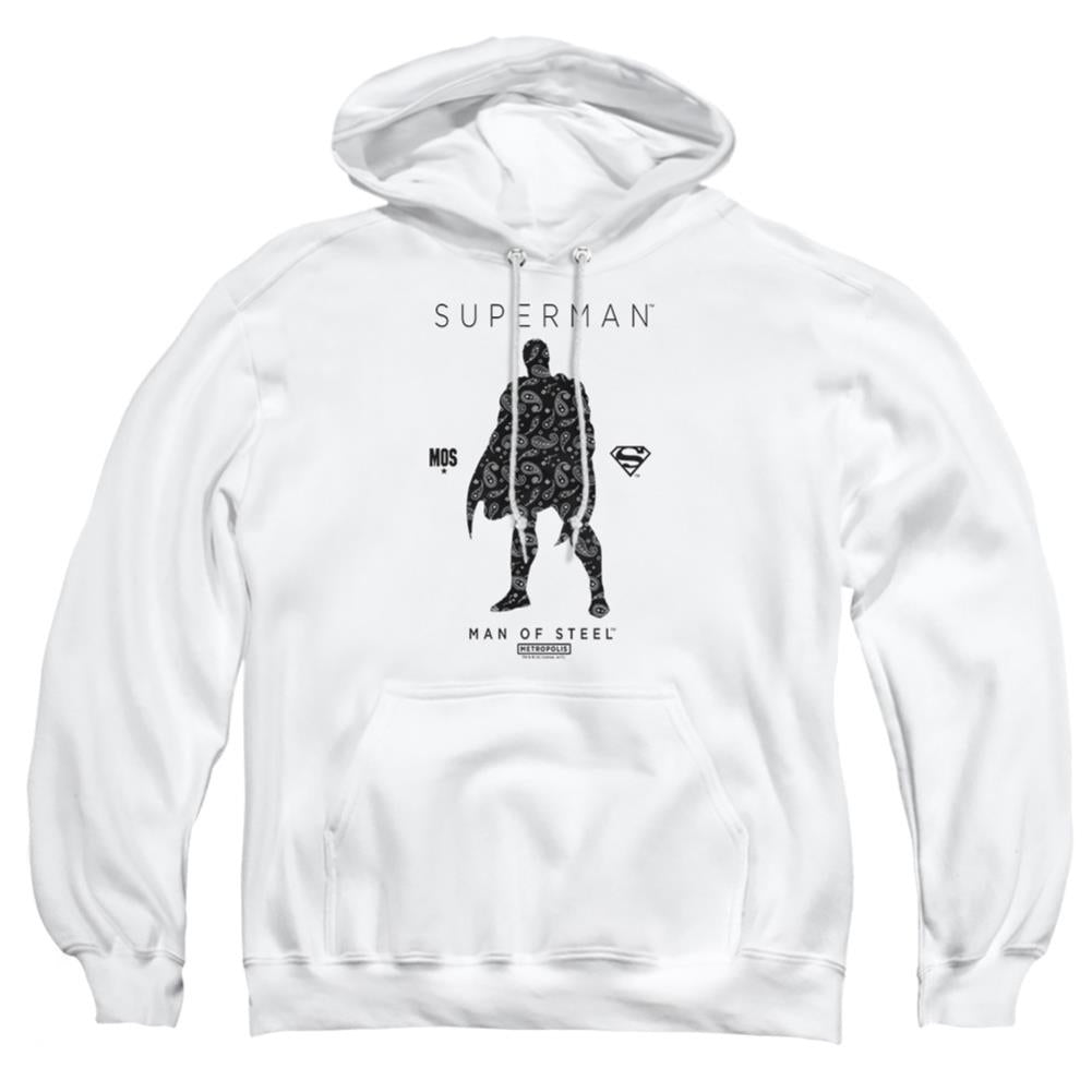 Superman Paisley Sihouette Men's Pull-Over 75 25 Poly Hoodie