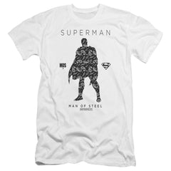 Superman Paisley Sihouette Men's Ultra-Soft 30/1 Cotton Slim SS T