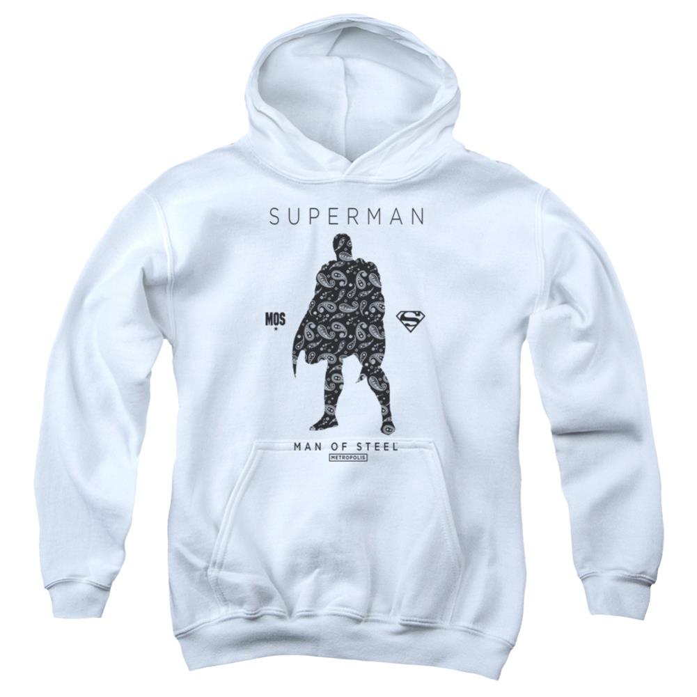 Superman Paisley Sihouette Youth Cotton Poly Pull-Over Hoodie