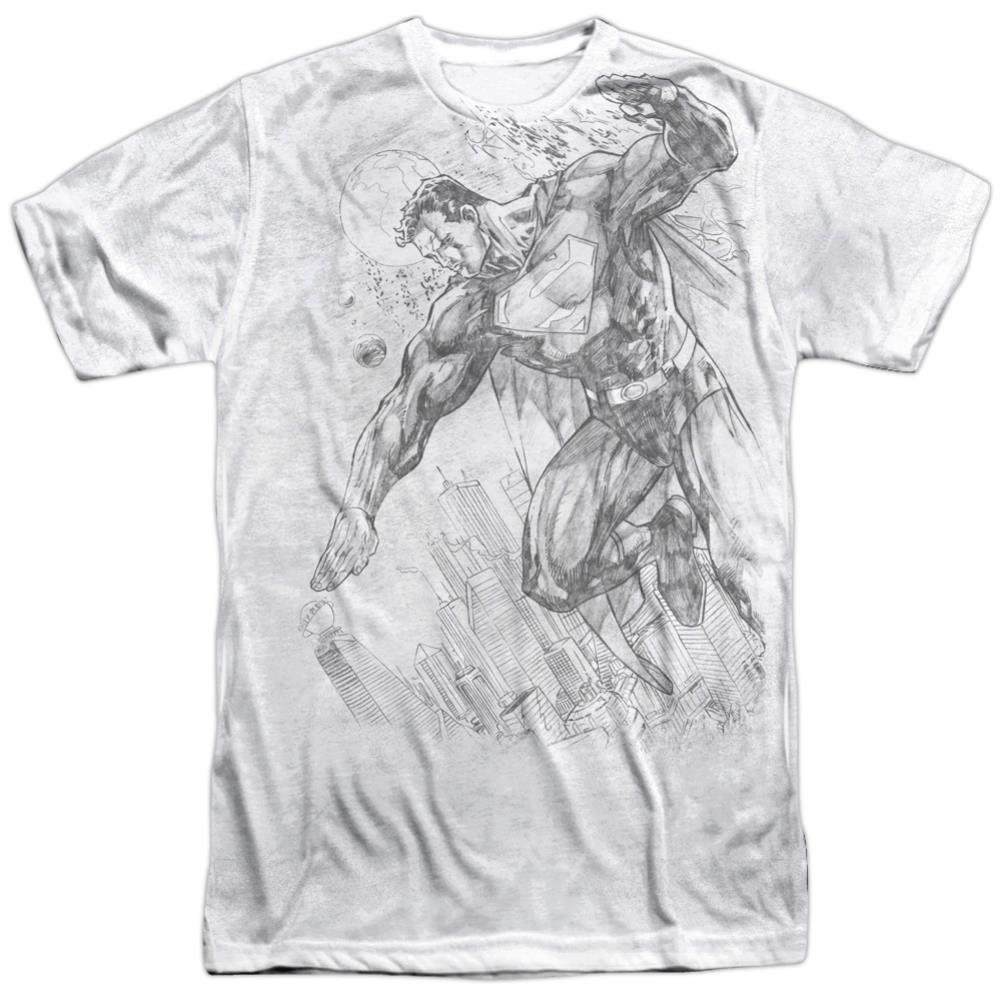Superman Pencil City To Space Men's Regular Fit Polyester SS T