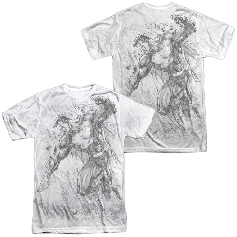Superman Pencil City To Space Men's Regular Fit Polyester SS T