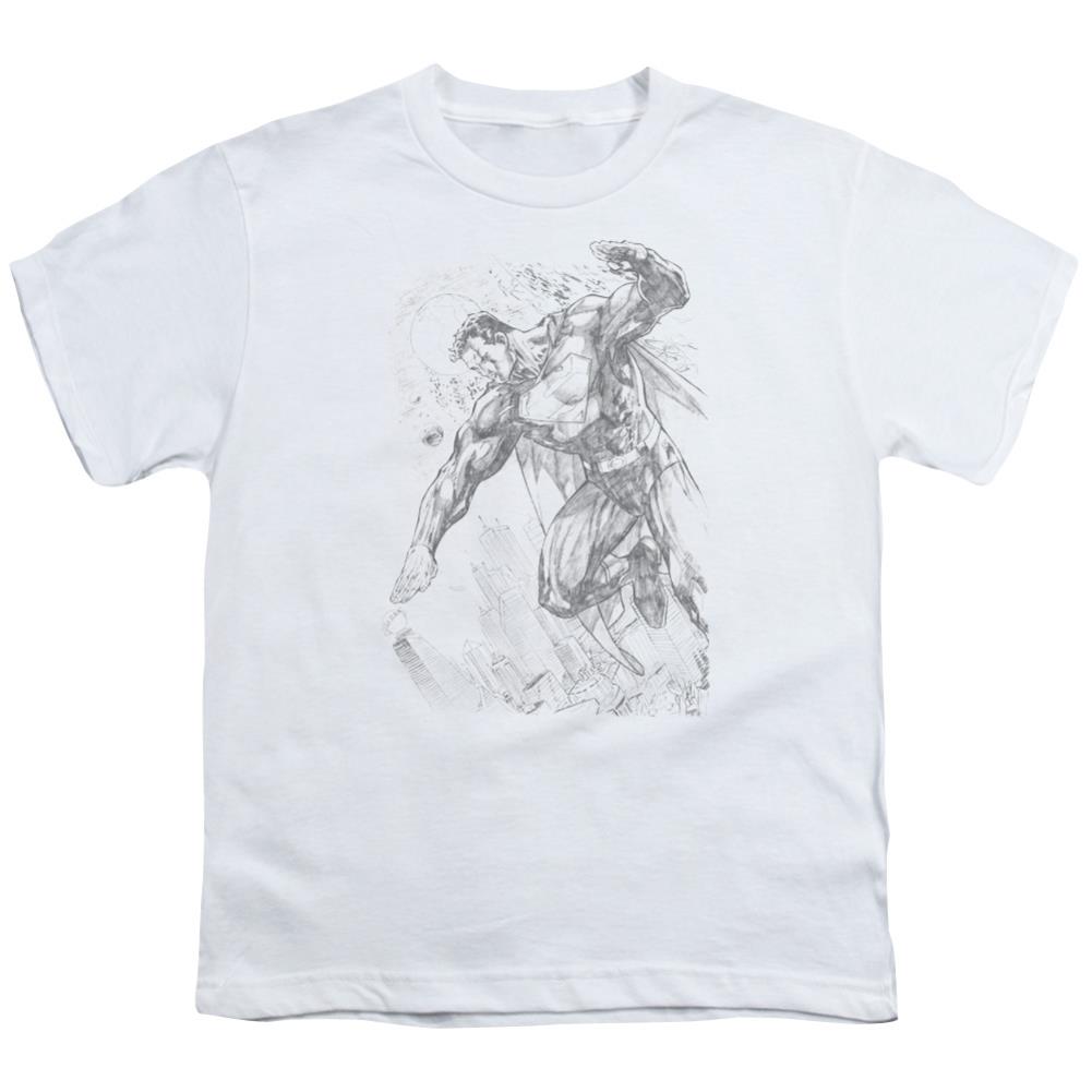 Superman Pencil City To Space Youth 18/1 100% Cotton SS T