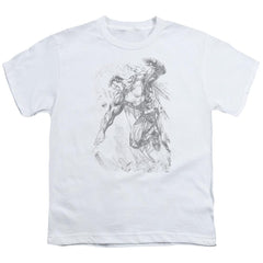 Superman Pencil City To Space Youth 18/1 100% Cotton SS T