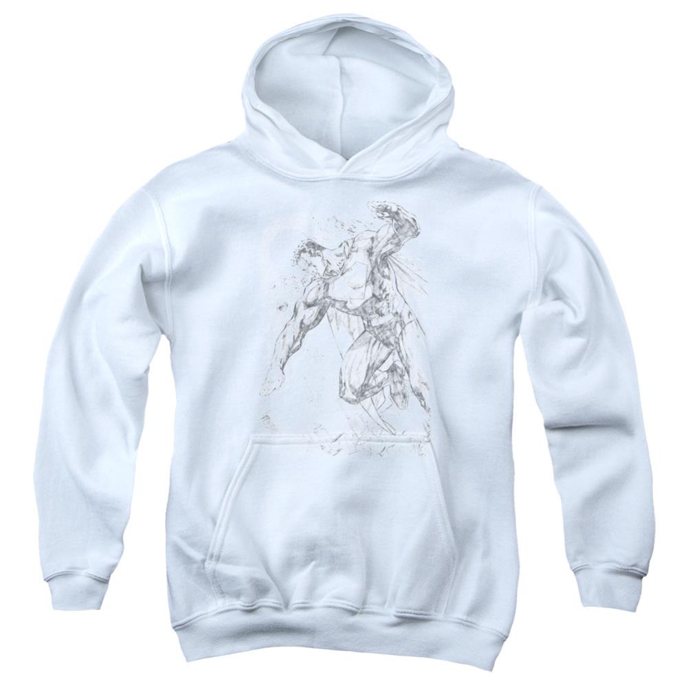 Superman Pencil City To Space Youth Cotton Poly Pull-Over Hoodie