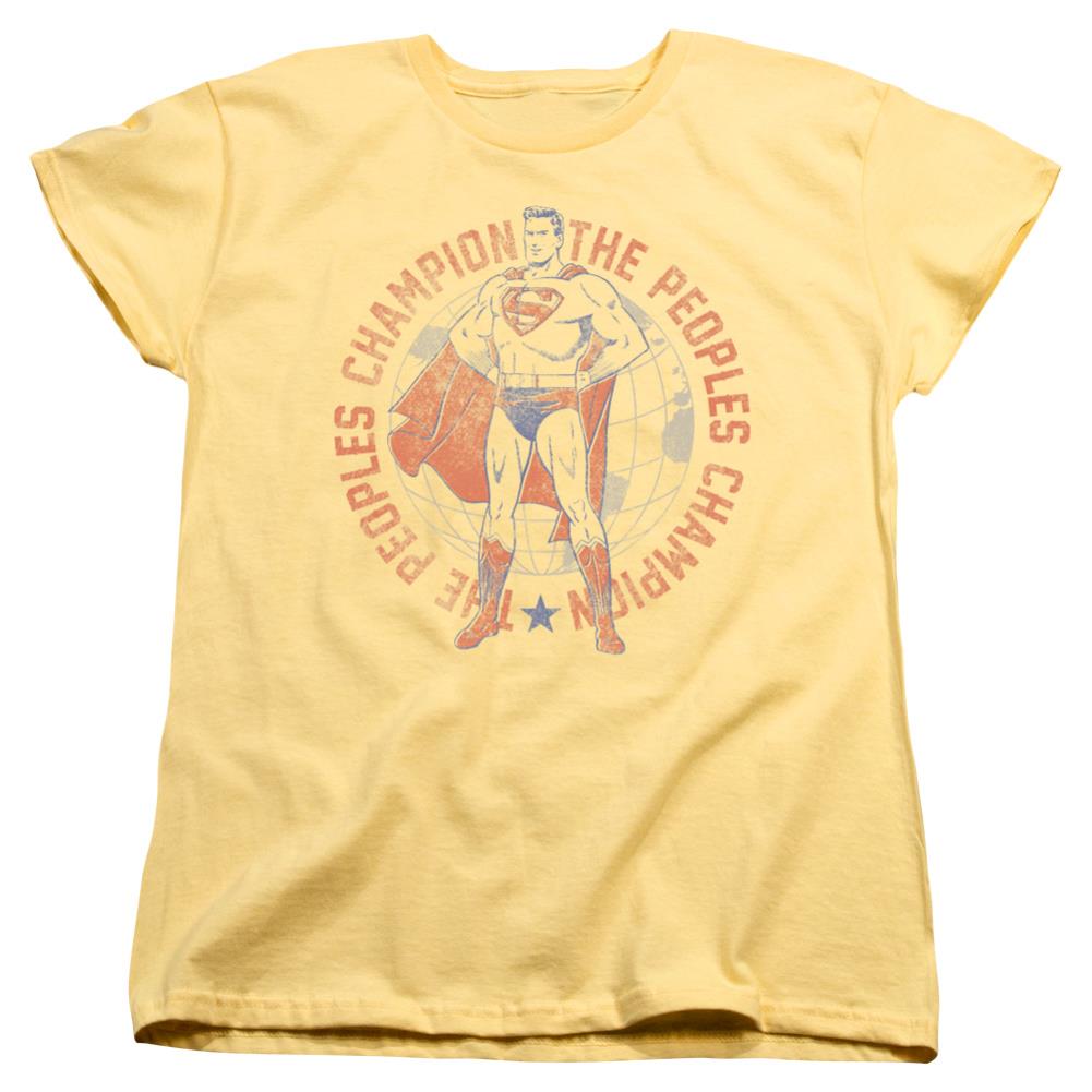 Superman Peoples Champion Women's 18/1 Cotton SS T
