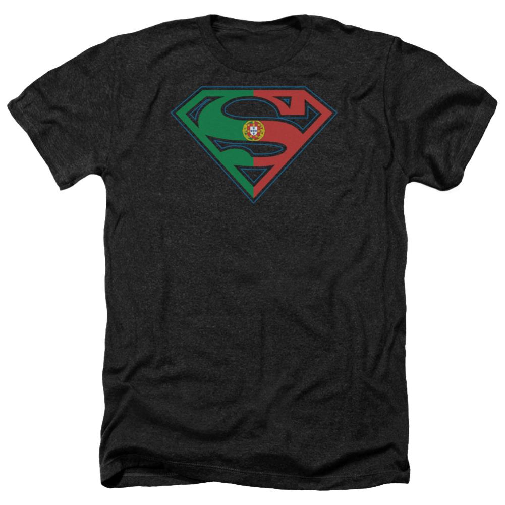 Superman Portugal Shield Men's 30/1 Heather 60 40 Poly SS T