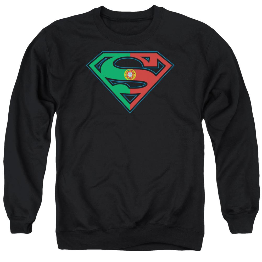 Superman Portugal Shield Men's Crewneck 50 50 Poly LS T