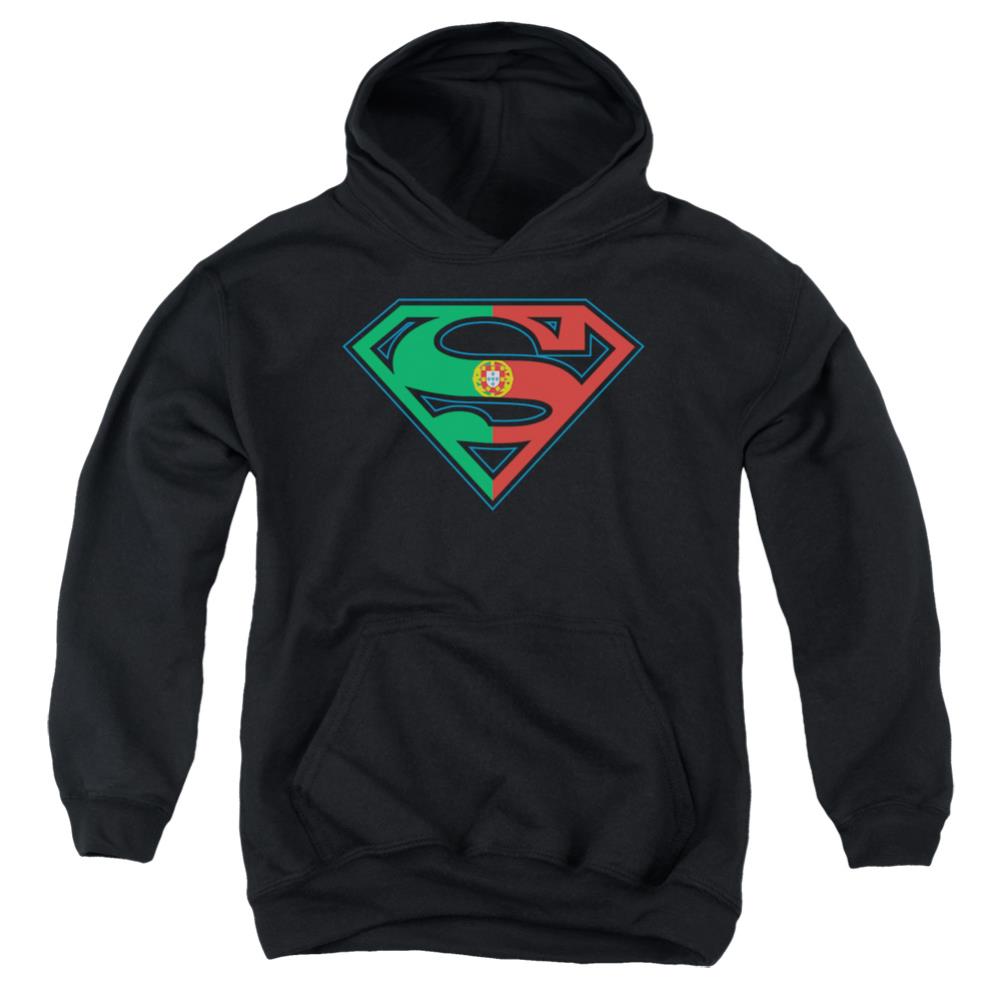 Superman Portugal Shield Youth Cotton Poly Pull-Over Hoodie