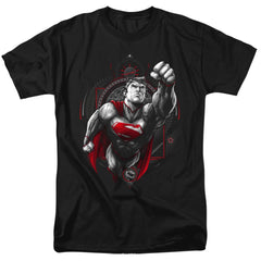 Superman Propaganda Superman Men's 18/1 Cotton SS T