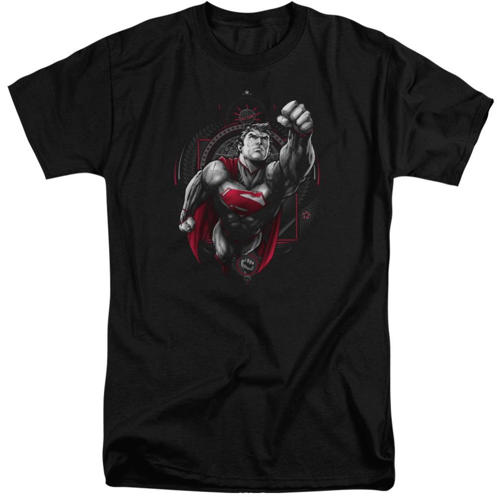Superman Propaganda Superman Men's 18/1 Tall Cotton SS T