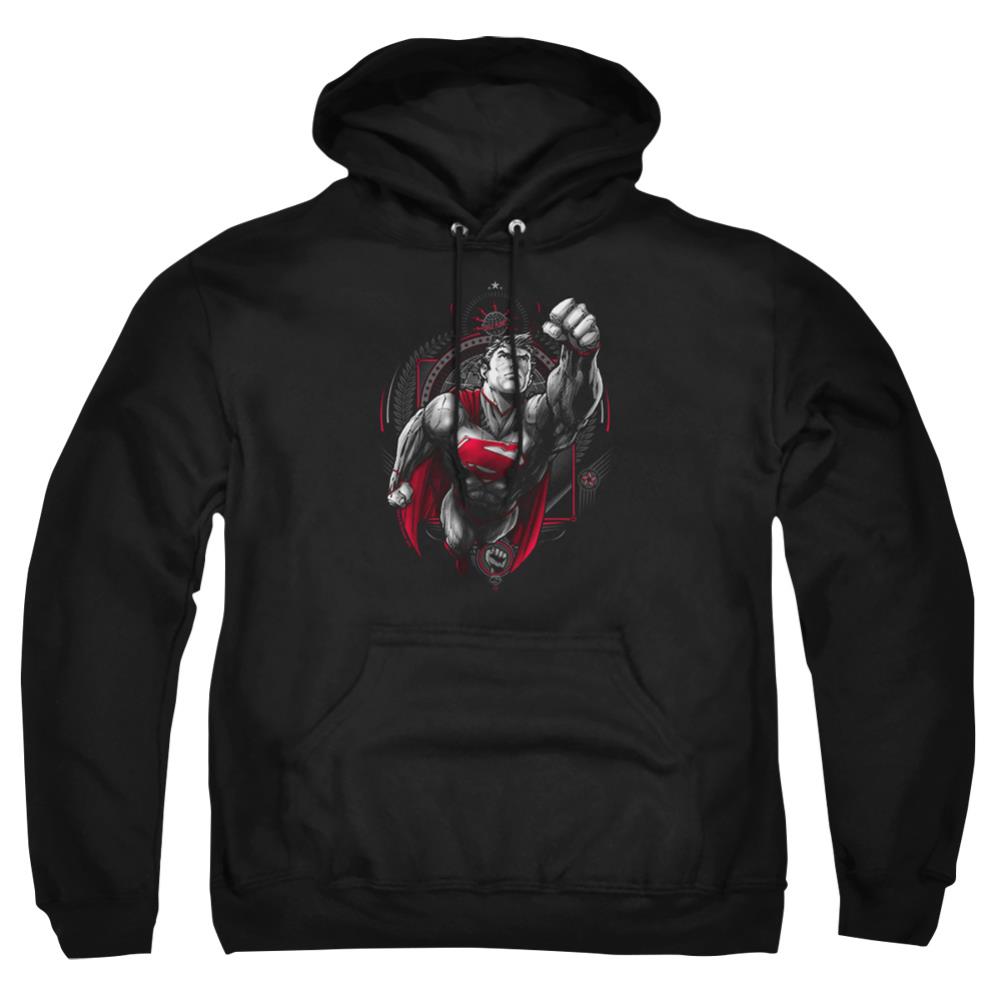 Superman Propaganda Superman Men's Pull-Over 75 25 Poly Hoodie