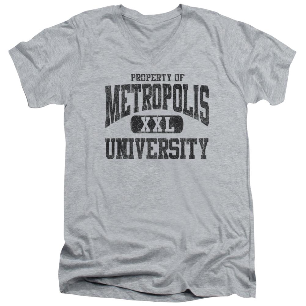 Superman Property Of Mu Men's 30/1 Cotton Slim V-Neck T