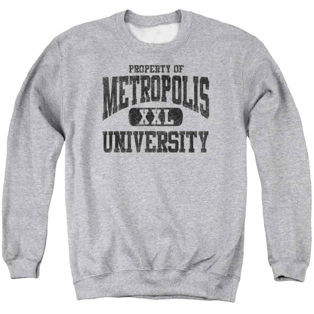 Superman Property Of Mu Men's Crewneck 50 50 Poly LS T