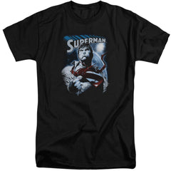 Superman Protect Earth Men's 18/1 Tall Cotton SS T