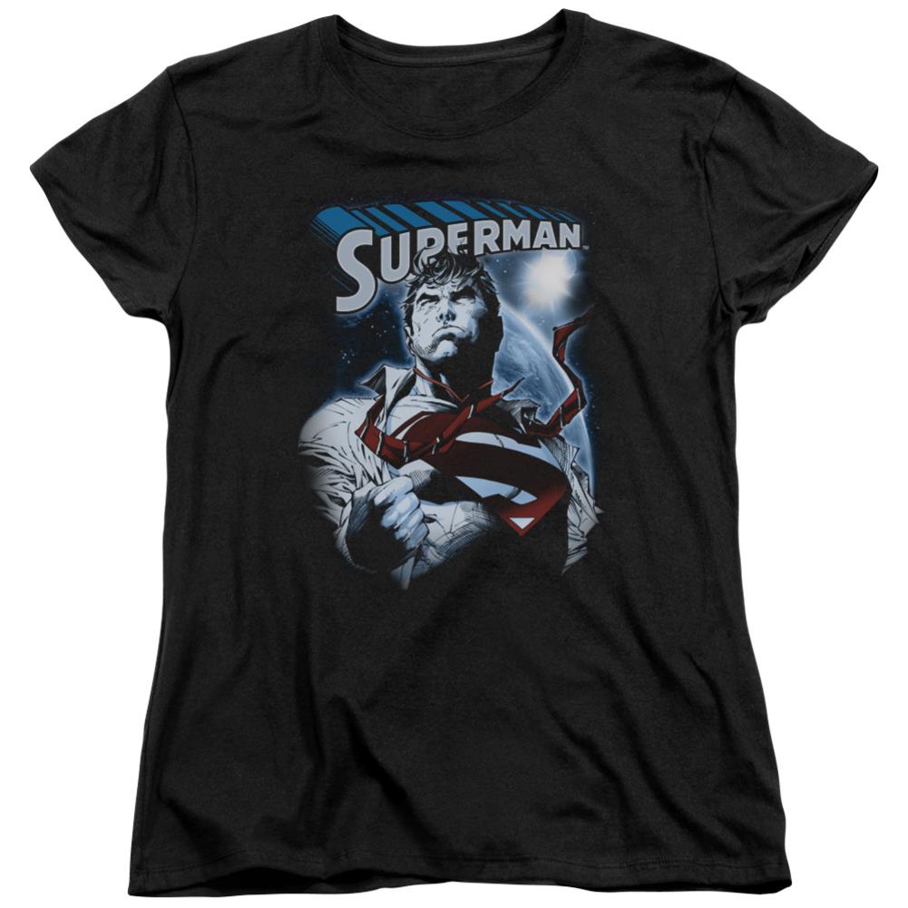 Superman Protect Earth Women's 18/1 Cotton SS T