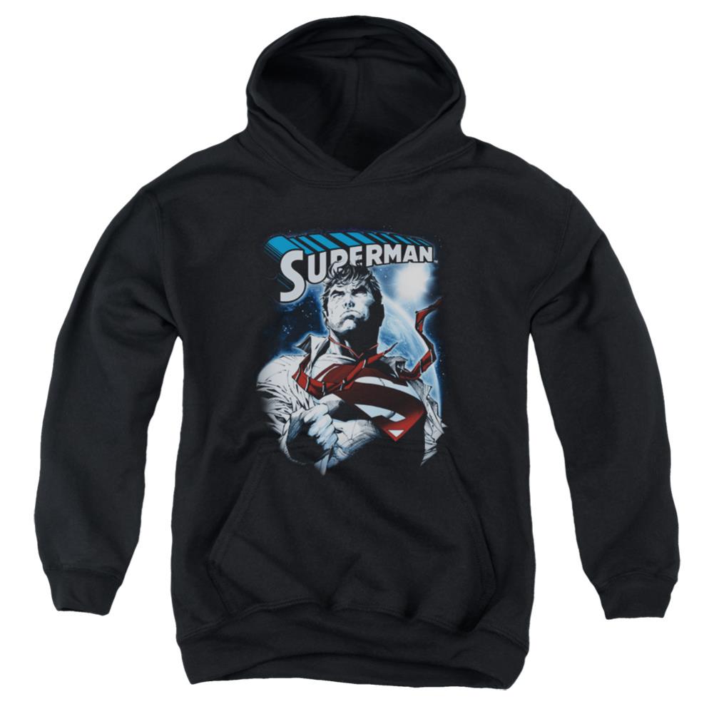 Superman Protect Earth Youth Cotton Poly Pull-Over Hoodie