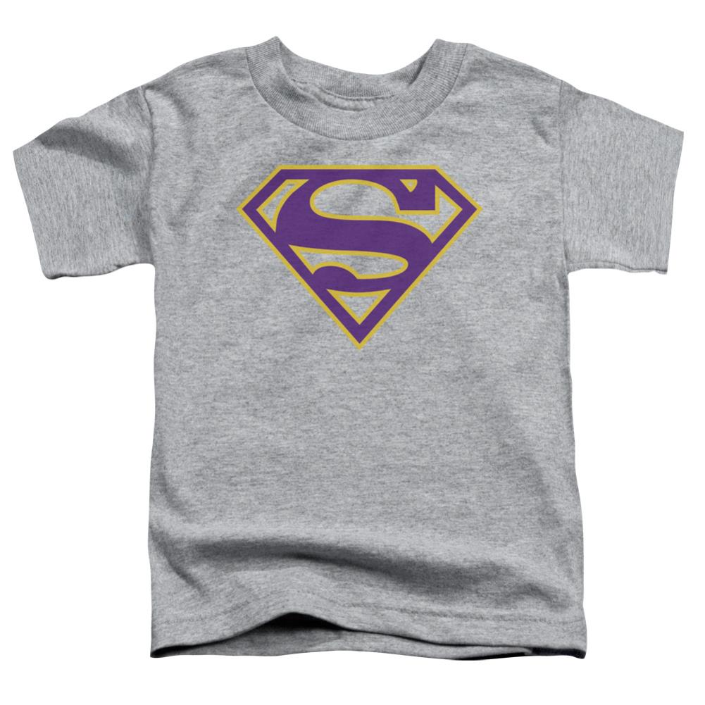 Superman Purple & Gold Shield Toddler 18/1 Cotton SS T