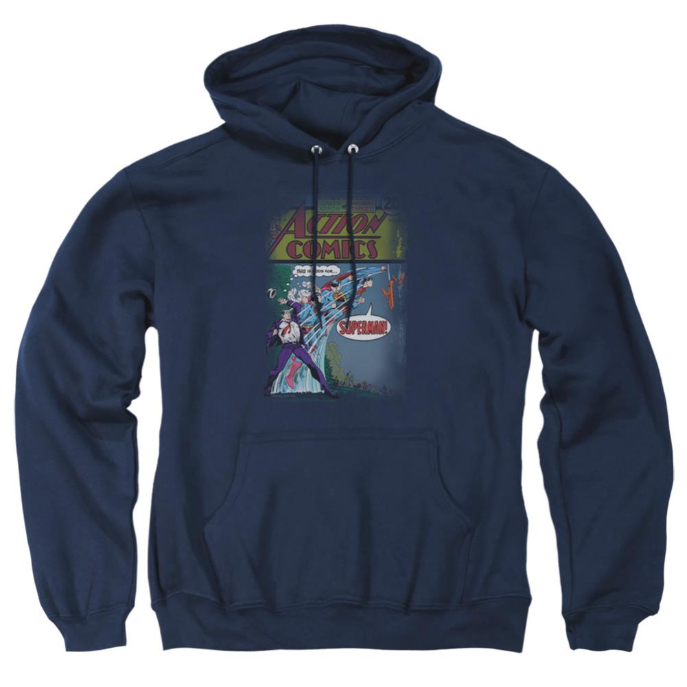 Superman Quick Change Men's Pull-Over 75 25 Poly Hoodie