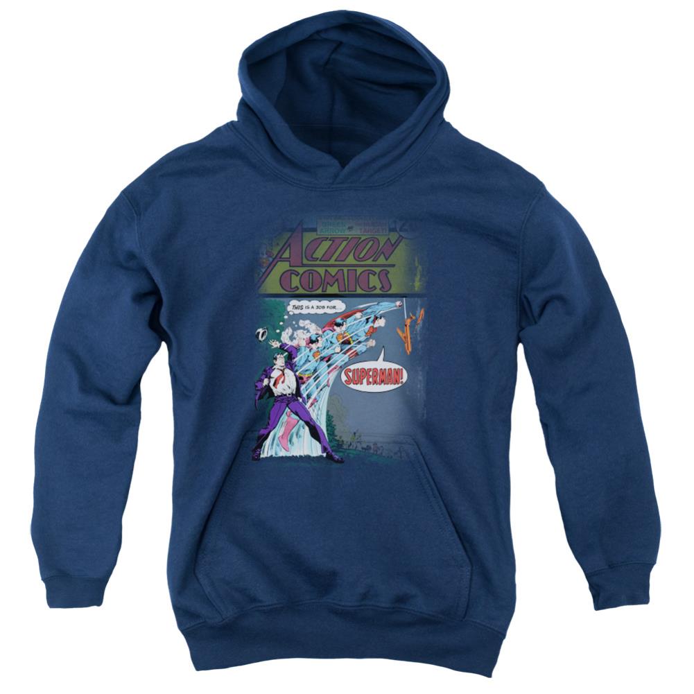 Superman Quick Change Youth Cotton Poly Pull-Over Hoodie