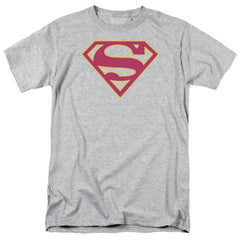 Superman Red & Gold Shield Men's 18/1 Cotton SS T