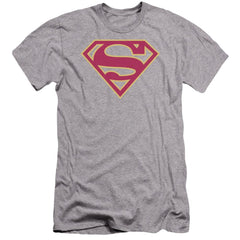 Superman Red & Gold Shield Men's Ultra-Soft 30/1 Cotton Slim SS T