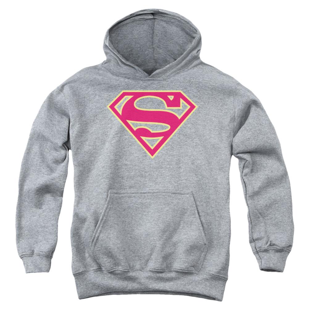 Superman Red & Gold Shield Youth Cotton Poly Pull-Over Hoodie