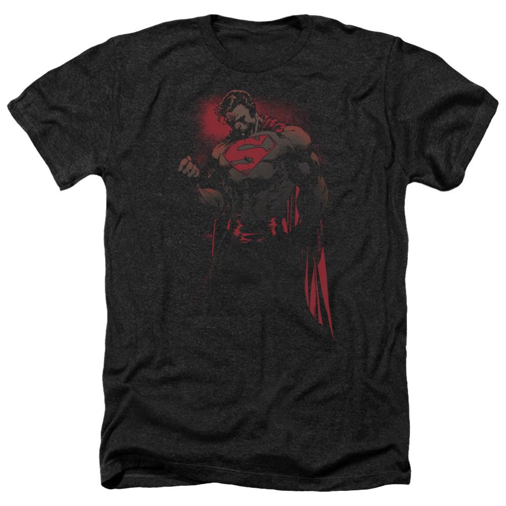 Superman Red Son Men's 30/1 Heather 60 40 Poly SS T