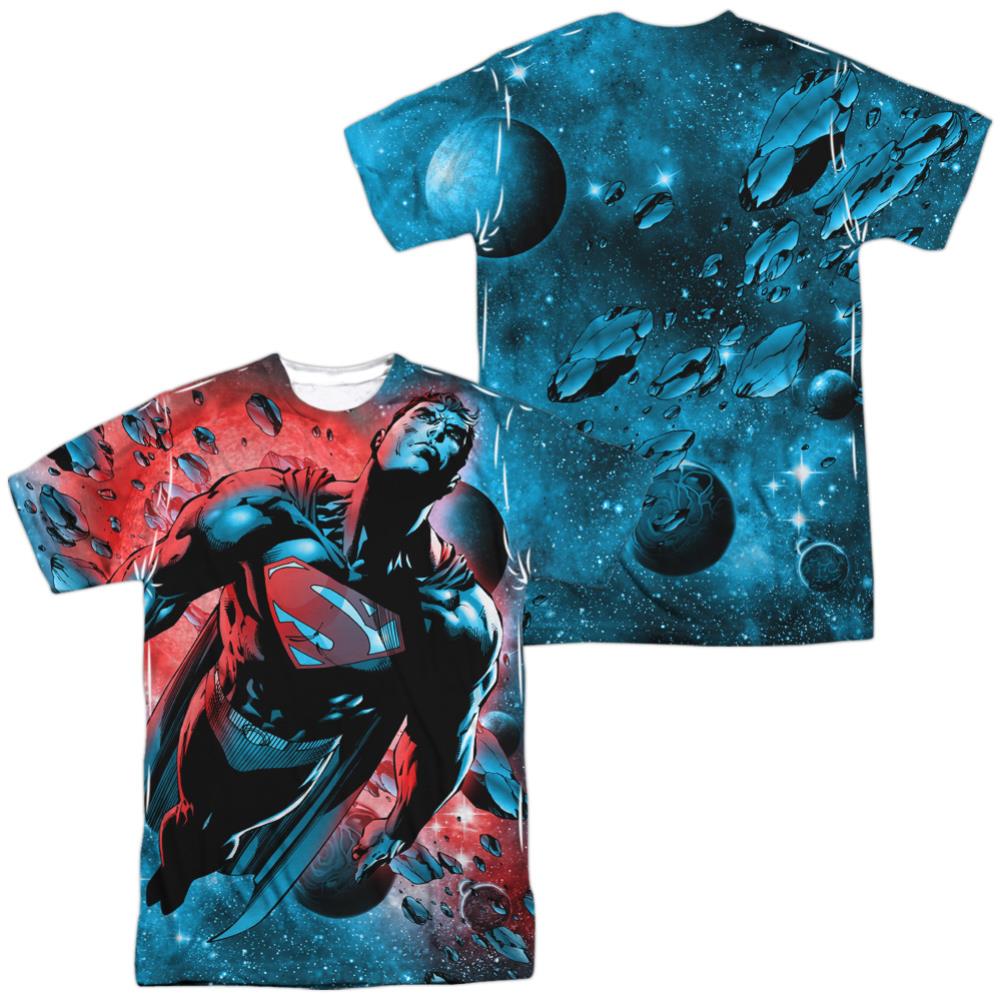 Superman Red Sun (Front/Back Print) Men's Regular Fit Polyester SS T