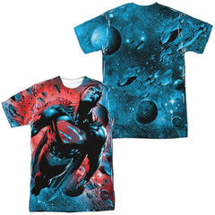 Superman Red Sun (Front/Back Print) Men's Regular Fit Polyester SS T