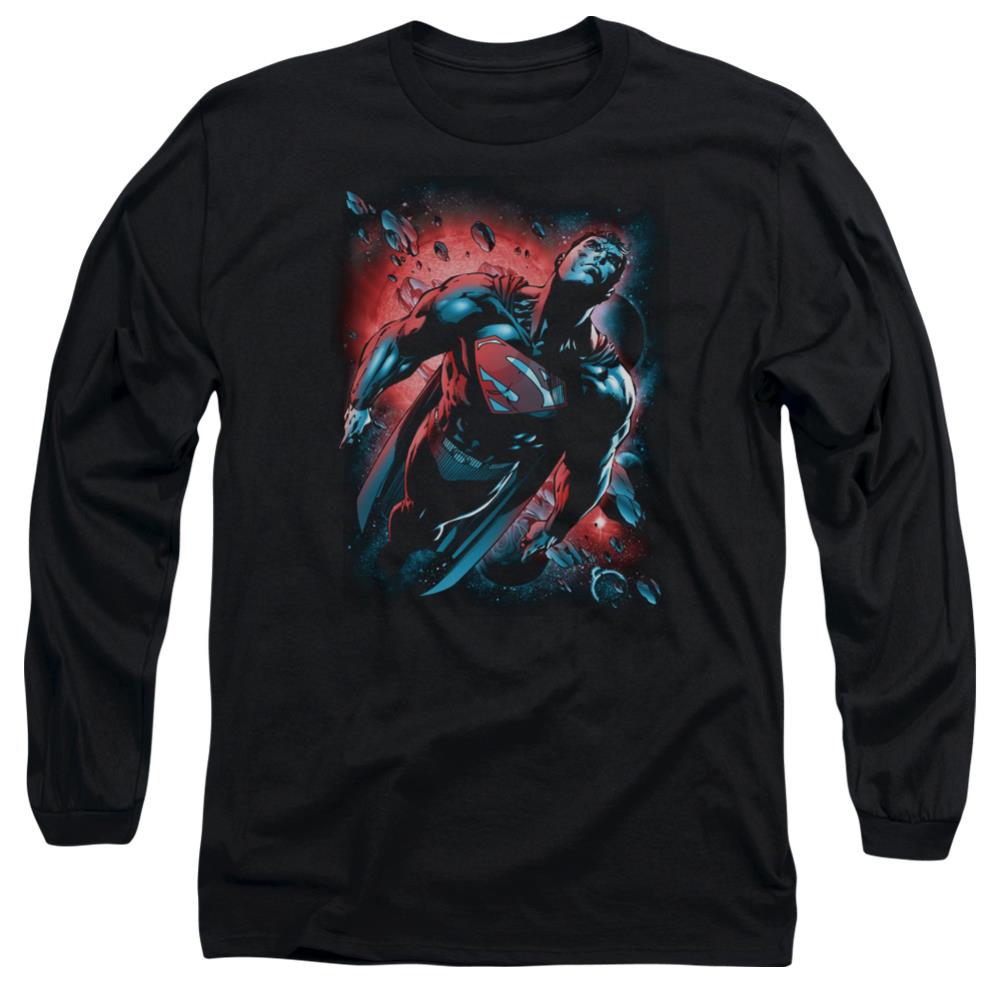Superman Red Sun Men's 18/1 Cotton LS T