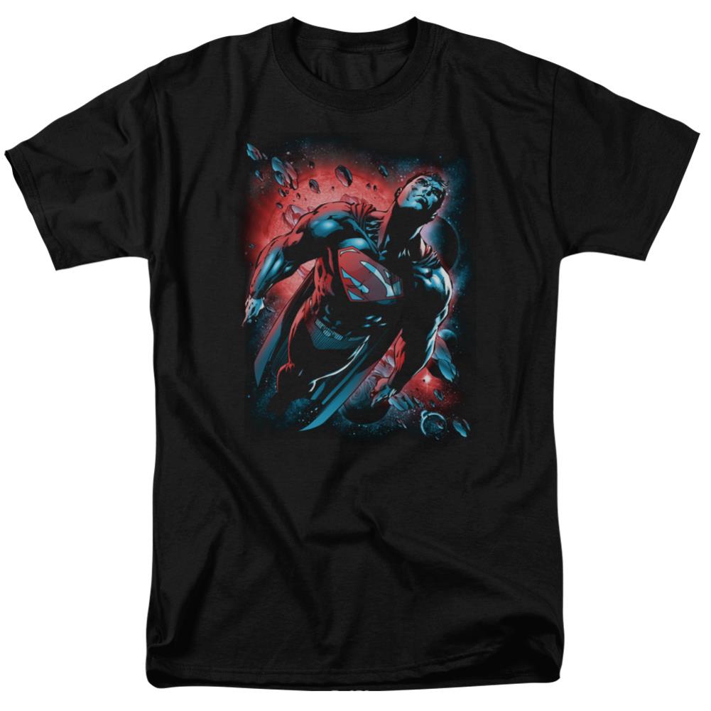 Superman Red Sun Men's 18/1 Cotton SS T