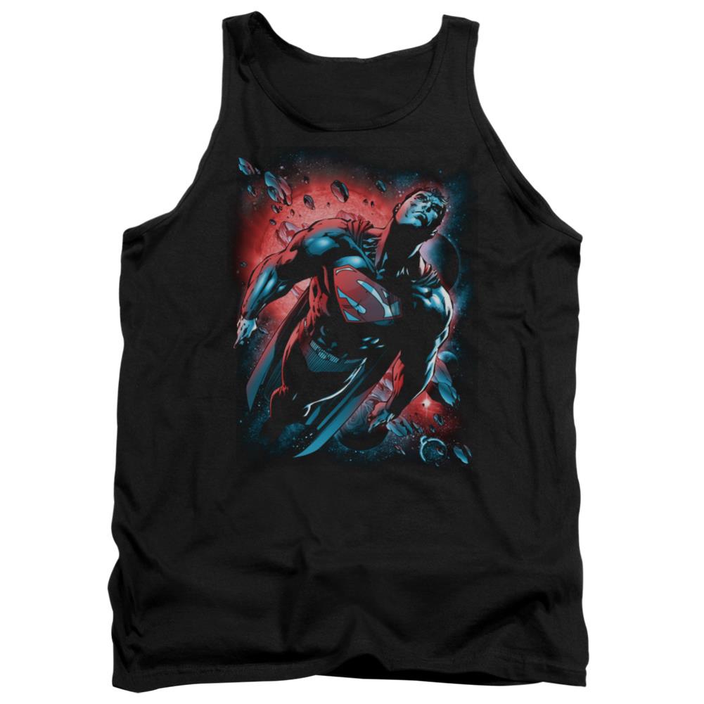 Superman Red Sun Men's 18/1 Cotton Tank Top
