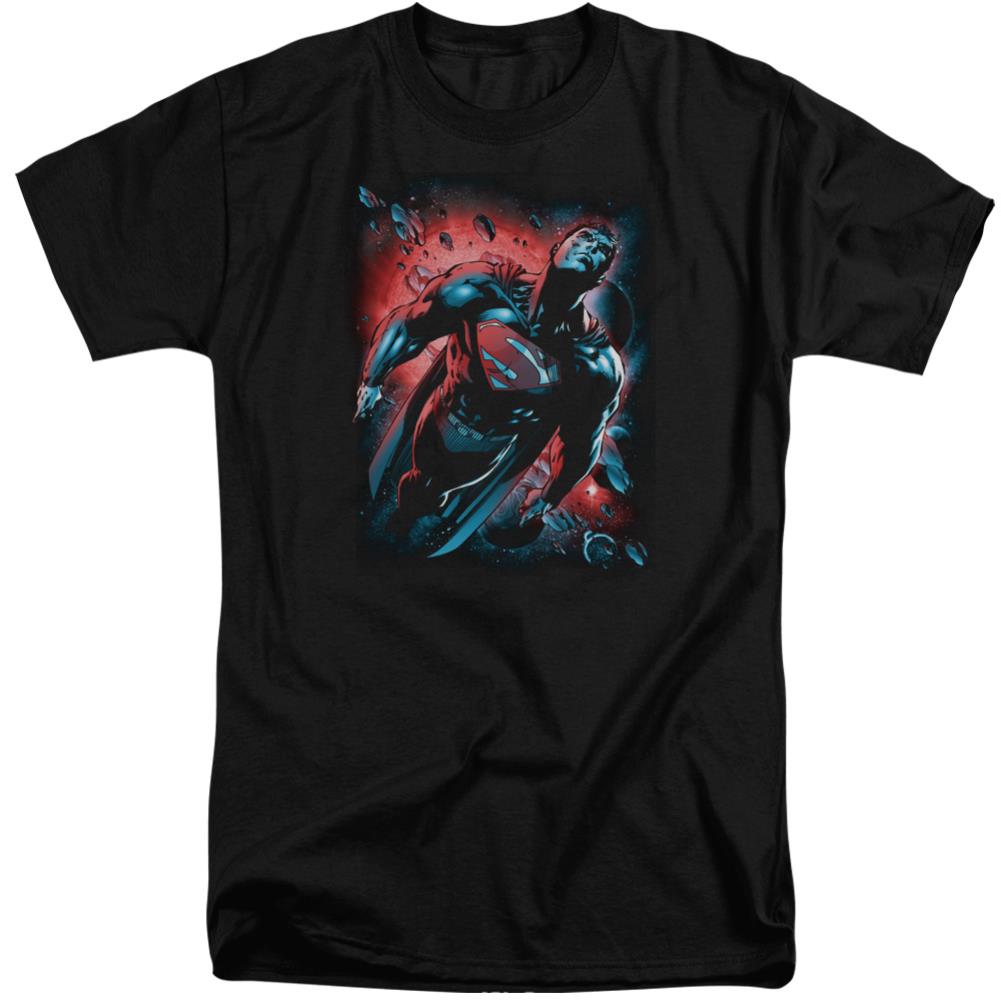 Superman Red Sun Men's 18/1 Tall Cotton SS T